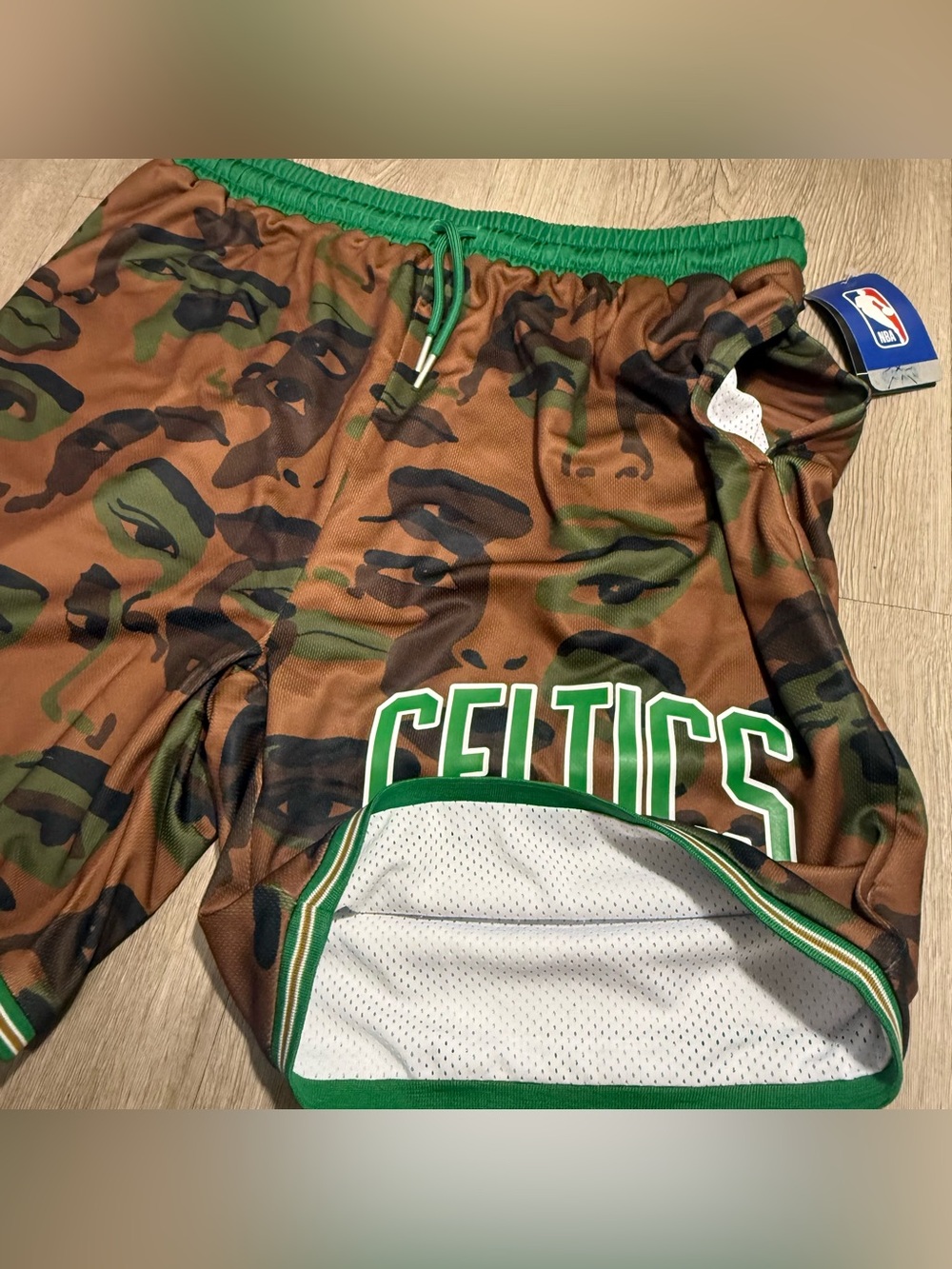 New NBA & KidSuper Studios Fanatics Brown Boston Celtics Hometown Shorts S-3XL - Picture 5 of 12
